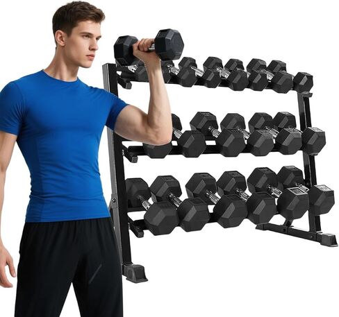 550 رطل 450 رطل 350 رطل Dumbbell مجموعة مع رف المطاط الأوزان السداسية للمنزل الصالة الرياضية البناء متين مريحة تخزين مساحة لتوفير مجموعة كاملة مجموعة الحديد مطلية للتدريب in Saudi Arabia