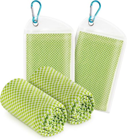 Cooling Towels 2 Pack, 40 * 12inch Cooling Towels for Neck and Face, Sports Towel with UPF50 Sun Protection, Ideal for Yoga, Gym, Camping, Running- Blue in Saudi Arabia