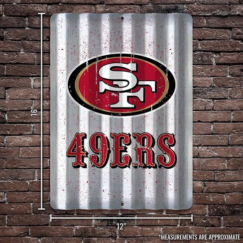 Rico Industries NFL Football 12" X 16" Tin Metal Roof Sign Home Décor For Sports Fan in Saudi Arabia