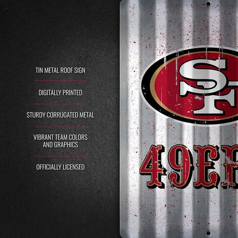 Rico Industries NFL Football 12" X 16" Tin Metal Roof Sign Home Décor For Sports Fan in Saudi Arabia