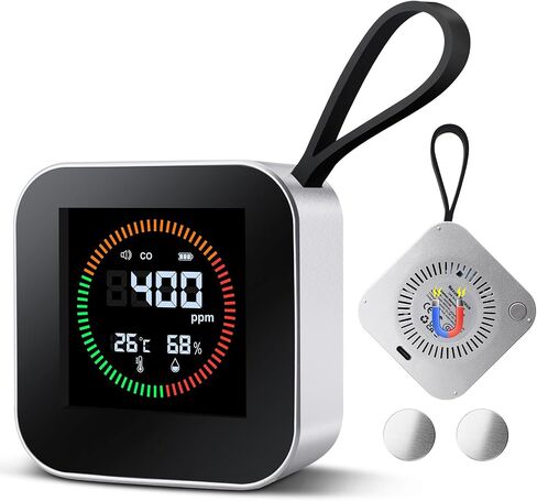 3-in-1 Portable Carbon Monoxide Detector | UL-Compliant CO Detector, Temp, Humidity Monitor for Travel, Camping, RV | USB-C Rechargeable (1, Orange) in Saudi Arabia