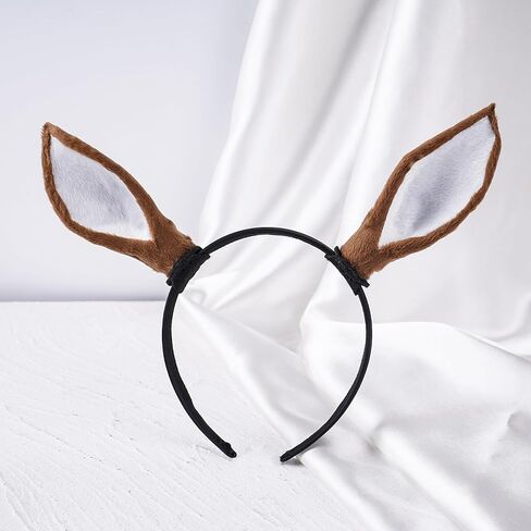 MOSTORY Antler Deer Ear Headband - Reindeer Horns Hairband for Adult Antlers Headpiece for Cosplay Renaissance Renfaire in Saudi Arabia