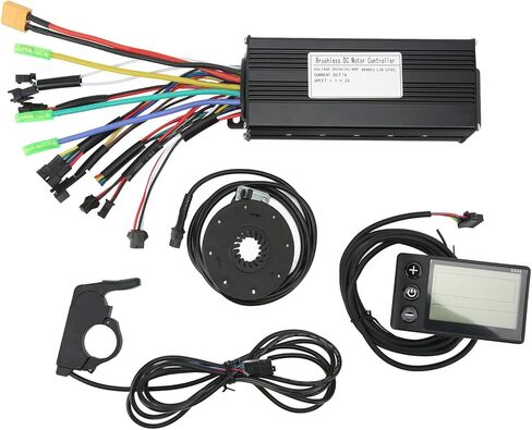 36v/48v 750w/1000w Electric Bike Controller Kit, Aluminum Alloy Ebike Conversion Kit, 30a Sine Wave Controller with Panel Dc24 36 48v for Electric Bicycles, Electric Vehicles, Electric Scooters in Kuwait
