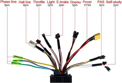 36v/48v 750w/1000w Electric Bike Controller Kit, Aluminum Alloy Ebike Conversion Kit, 30a Sine Wave Controller with Panel Dc24 36 48v for Electric Bicycles, Electric Vehicles, Electric Scooters in Kuwait