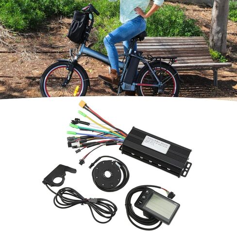 36v/48v 750w/1000w Electric Bike Controller Kit, Aluminum Alloy Ebike Conversion Kit, 30a Sine Wave Controller with Panel Dc24 36 48v for Electric Bicycles, Electric Vehicles, Electric Scooters in Kuwait