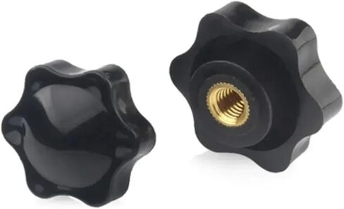 M4 M5 M6 M8 M10 PLUM BAKELITE HAND LICK NUTS Star Mechanical Black White Thumb Clamping Knob Manual (White Blind ، M10 Head 38mm 10pcs) in Saudi Arabia