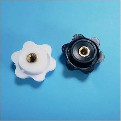 M4 M5 M6 M8 M10 PLUM BAKELITE HAND LICK NUTS Star Mechanical Black White Thumb Clamping Knob Manual (White Blind ، M10 Head 38mm 10pcs) in Saudi Arabia
