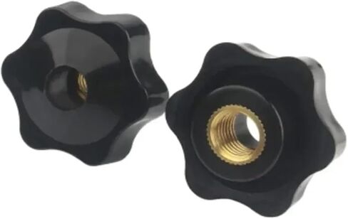 M4 M5 M6 M8 M10 PLUM BAKELITE HAND LICK NUTS Star Mechanical Black White Thumb Clamping Knob Manual (White Blind ، M10 Head 38mm 10pcs) in Saudi Arabia