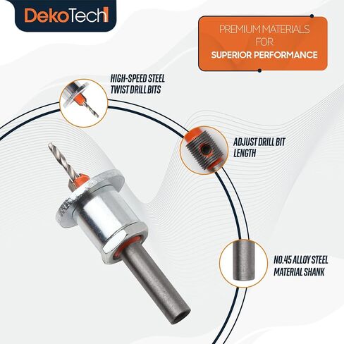 Adjustable Countersink Drill Bit Set 8-10mm Shank, Carbide-Tipped, 90° Angle with 2.8-3mm Depth Adjustment for Ultimate Precision and Versatility in Woodworking and DIY Drilling (3x8mm (3 Pack)) in Saudi Arabia