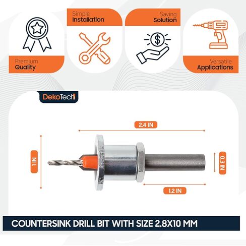 مجموعة قابلة للتعديل بتثينت بتات من 8 إلى 10 مم ، زاوية كربيد ، 90 درجة مع تعديل عمق 2.8-3 مم للدقة النهائية والتنوع في الأعمال الخشبية والحفر DIY (3 × 8 ملم (3 عبوة)) in Kuwait
