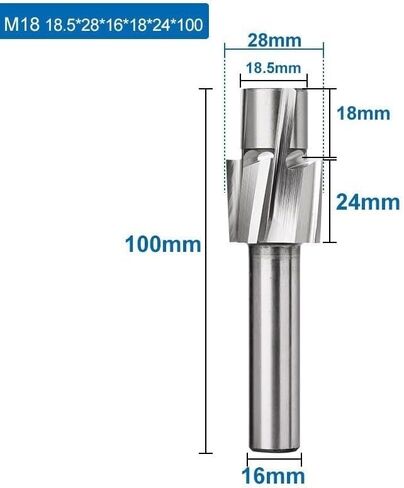4 Flute HSS Counterbore End Mill M3.2-M20 Pilot Slotting Bit Milling Cutter for Wood/Metal Drilling Counterbore Mill (Size : 3.2x5.9x6x50) in Saudi Arabia