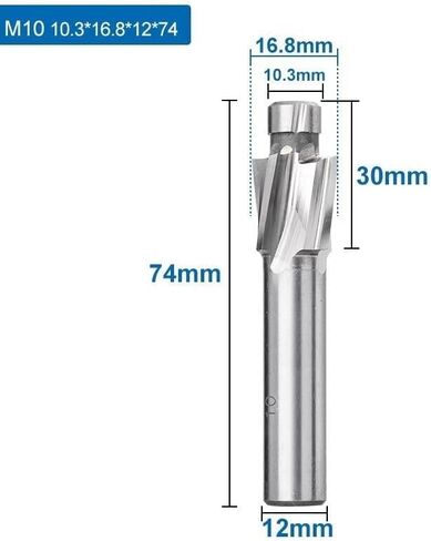 4 Flute HSS Counterbore End Mill M3.2-M20 Pilot Slotting Bit Milling Cutter for Wood/Metal Drilling Counterbore Mill (Size : 3.2x5.9x6x50) in Saudi Arabia