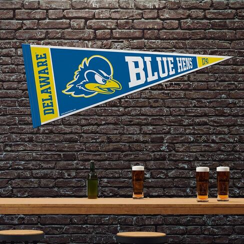 Rico Industries NCAA Delaware Fightin Blue Hens Rally 12" x 30" Felt Wall Décor Pennant - Great for Home/Bed Room/Man Cave Décor in Saudi Arabia