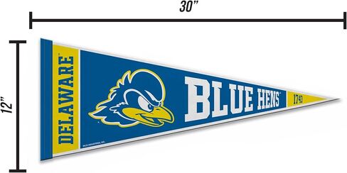 Rico Industries NCAA Delaware Fightin Blue Hens Rally 12" x 30" Felt Wall Décor Pennant - Great for Home/Bed Room/Man Cave Décor in Saudi Arabia