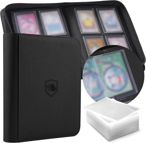 Toploader Binder ، يحمل 360 من Toploaders ، 100 من Toploaders ، و 9 جيبات Pu Top Binder ل 3 "× 4" من محولات أعلى ، رينغ لائعي TOPLOADER RINDING in Kuwait