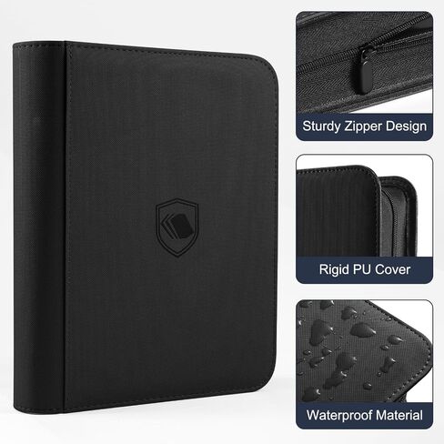 Toploader Binder ، يحمل 360 من Toploaders ، 100 من Toploaders ، و 9 جيبات Pu Top Binder ل 3 "× 4" من محولات أعلى ، رينغ لائعي TOPLOADER RINDING in Kuwait