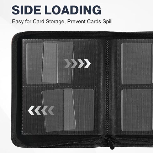 Toploader Binder ، يحمل 360 من Toploaders ، 100 من Toploaders ، و 9 جيبات Pu Top Binder ل 3 "× 4" من محولات أعلى ، رينغ لائعي TOPLOADER RINDING in Kuwait