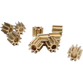 التروس الحلزونية الصناعية 10pcs 0.5m 9t ترس النحاس الصغيرة 1.5/2 مم قطر (الحجم: 2 مم) in Kuwait