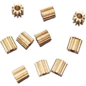 التروس الحلزونية الصناعية 10pcs 0.2m 8t/9t/10t وحدة صغيرة النحاس التروس H59 النحاس (الحجم: 9T Hole 0.78mm) in Kuwait