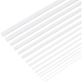 Benecreat 48pcs 7 أنماط مستديرة قضيب ABS البلاستيكي ، قضبان التوحيد الأكريليك الصلبة ABS styren in Kuwait