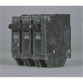 GE Plug in Circuit Breaker, THQL, Number of Poles 3, 45 Amps, 240VAC, Standard in Saudi Arabia