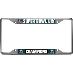 FANMATS 46247 2024-25 Super Bowl LIX Champions - Philadelphia Eagles License Plate Frame | Chrome | 6.25"x12.25" | Super Bowl LIX Champions Logo in Kuwait