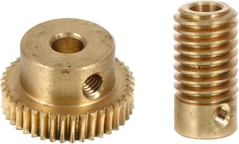 Industrial helical Gear 2pcs Shaft Worm Gear Replacement Accessories with Durable Wheel Copper Small Modulus in Saudi Arabia
