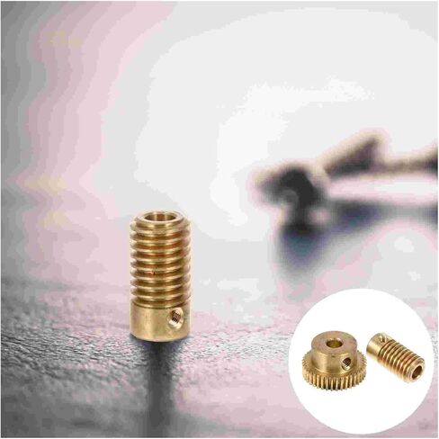 Industrial helical Gear 2pcs Shaft Worm Gear Replacement Accessories with Durable Wheel Copper Small Modulus in Saudi Arabia