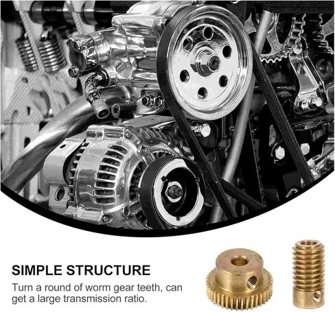 Industrial helical Gear 2pcs Shaft Worm Gear Replacement Accessories with Durable Wheel Copper Small Modulus in Saudi Arabia