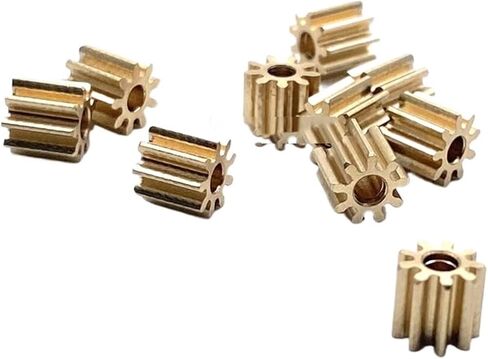 التروس الحلزونية الصناعية 10pcs 0.5m 9t ترس النحاس الصغيرة 1.5/2 مم قطر (الحجم: 2 مم) in Saudi Arabia