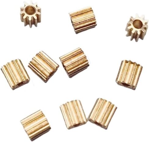 التروس الحلزونية الصناعية 10pcs 0.2m 8t/9t/10t وحدة صغيرة النحاس التروس H59 النحاس (الحجم: 9T Hole 0.78mm) in Kuwait