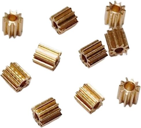 التروس الحلزونية الصناعية 10pcs 0.2m 8t/9t/10t وحدة صغيرة النحاس التروس H59 النحاس (الحجم: 9T Hole 0.78mm) in Kuwait