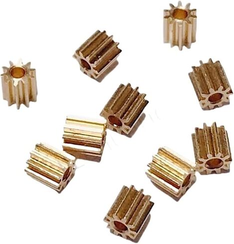 التروس الحلزونية الصناعية 10pcs 0.2m 8t/9t/10t وحدة صغيرة النحاس التروس H59 النحاس (الحجم: 9T Hole 0.78mm) in Kuwait