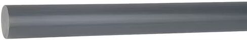 Gray PVC Rod Stock 4 ft. L, 1/2" Dia., Mfr: 22JM47-A in Saudi Arabia