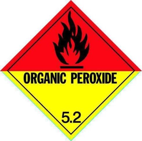 DOT Label, 4 in. H, Organic Peroxide, PK25 in Saudi Arabia