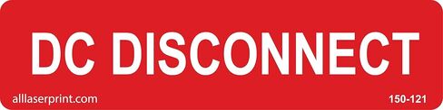 PV Solar Label Pack- DC Disconnect -16 X Pack - 4 'x 1' '' in Saudi Arabia
