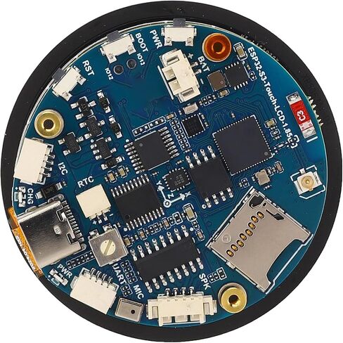 32 Bit Round Display Development Board, High Performance Processor, WiFi Bluetooth 5, LCD 360x360 Capacitive Touch, Sound Decoder, 6 Axes Sensor, RTC Sensor, Low Power Consumption in Saudi Arabia