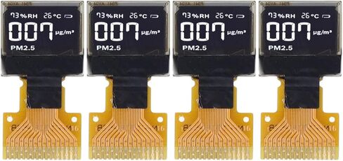4Pcs OLED Display Module, 0.42in Organic Light Emitting Diode Display Module SSD1315 SPI IIC Interface 16Pin White Display Module for DIY Electronic Components in Saudi Arabia