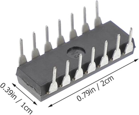 Amosfun CD4066BE Quad Bilateral IC Chip DIP-14 Pin 20pcs Logic Gates for Breadboard Projects Low Noise Design Suitable for Electronics Enthusiasts in Saudi Arabia