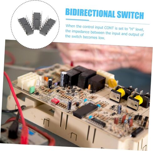 Amosfun CD4066BE Quad Bilateral IC Chip DIP-14 Pin 20pcs Logic Gates for Breadboard Projects Low Noise Design Suitable for Electronics Enthusiasts in Saudi Arabia