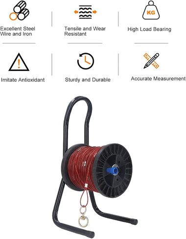Steel Wire Measuring Rope 100M Clear Scale Construction Site Measuring Rope Steel Cable Wire Deep Well Measuring Rope in Saudi Arabia