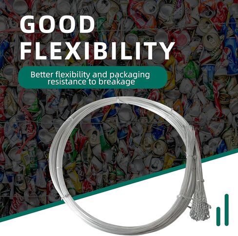 100 Roll Bailing Wire (2mm), 14ft Galvanized Steel Wire Bulk, Bendable Rebar Wires, baling Wires, for Packaging Tie Cardboard, Paper, Textiles, Plastics in Saudi Arabia