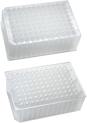 Porvair 219002 96 Deep Well Plate, 1 ml/Well, Polypropylene, Round Well, Raised Rim, DNase/RNase Free (Pack of 50) in Saudi Arabia