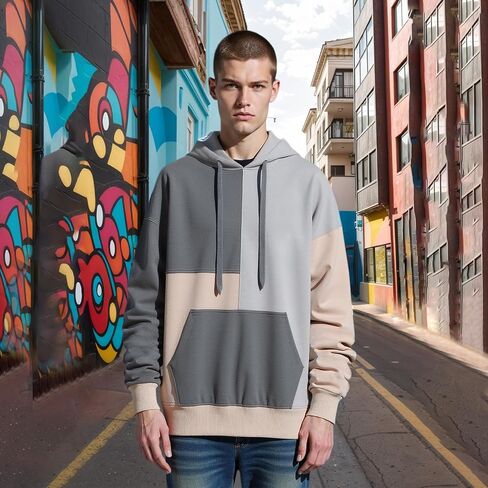 Zifipeoed Men's Casual Hoodie Long Sleeve Sweatshirt Streetwear Fashion Hip-Hop Pullover in Saudi Arabia