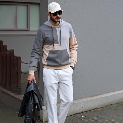 Zifipeoed Men's Casual Hoodie Long Sleeve Sweatshirt Streetwear Fashion Hip-Hop Pullover in Saudi Arabia