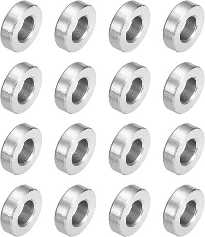 UXCELL 16PCS 304 فاصل الفولاذ المقاوم للصدأ 3/8 "OD X 5/16" id x 1/8 "طول (10x8x3mm) المسمار البوط بلاتبة بلاءات معدنية مستديرة غير مؤثرة للمسامير M8 مسامير وقضبان in Kuwait