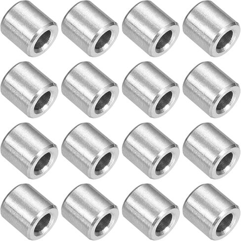UXCELL 16PCS 304 فاصل الفولاذ المقاوم للصدأ 3/8 "OD X 5/16" id x 1/8 "طول (10x8x3mm) المسمار البوط بلاتبة بلاءات معدنية مستديرة غير مؤثرة للمسامير M8 مسامير وقضبان in Saudi Arabia