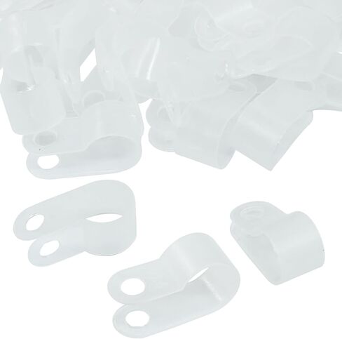 100pcs مشابك كابل R-type ، 1/4 بوصة مقاطع سلك النايلون in Saudi Arabia