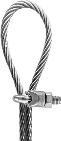 Qwork 3/8 "سلك حبل المشبك مقطع M10 ، 20 حزمة كبيرة u الترباس السرج السقيفة ، 304 المشابك كابل السحرة الفولاذ المقاوم للصدأ ، قم بتوصيل طبقتين من الأسلاك لتشكيل حلقة in Saudi Arabia
