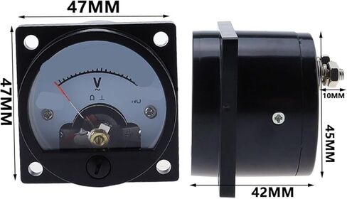 Voltmeter SO-45 AC 1V-800V Round Meter Voltmeter Black(10V) in Saudi Arabia